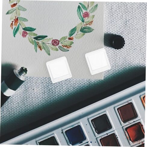 75pcs Empty Watercolor Pans Plastic Painting Half Pans for Watercolor and Art for Artists Students and Beginners in Saudi Arabia