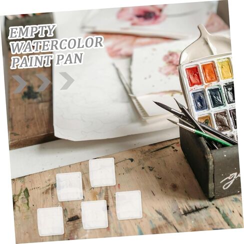 75pcs Empty Watercolor Pans Plastic Painting Half Pans for Watercolor and Art for Artists Students and Beginners in Saudi Arabia