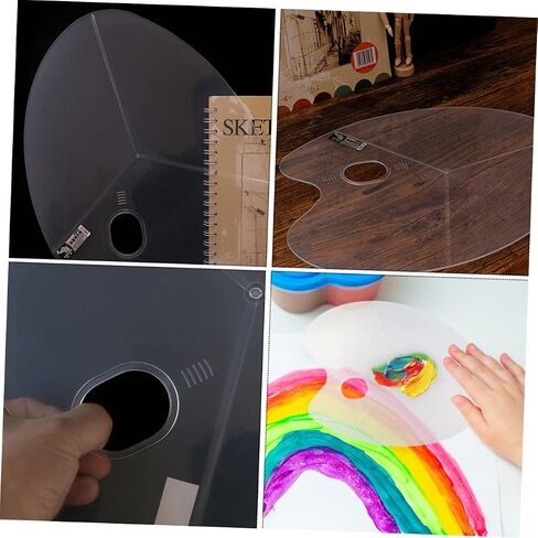 Homoyoyo 2pcs Plastic Paint Mixing Palette Lids Gouache Pirtment Tresh in Saudi Arabia