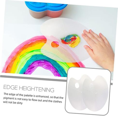 Homoyoyo 2pcs Plastic Paint Mixing Palette Lids Gouache Pirtment Tresh in Saudi Arabia