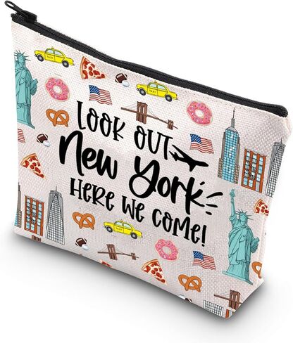 JNIAP مدينة نيويورك حقيبة ماكياج نيويورك رحلة الهدايا نيويورك حقيبة أدوات الزينة مدينة نيويورك إكسسوارات السفر (ابحث عن نيويورك) in Kuwait