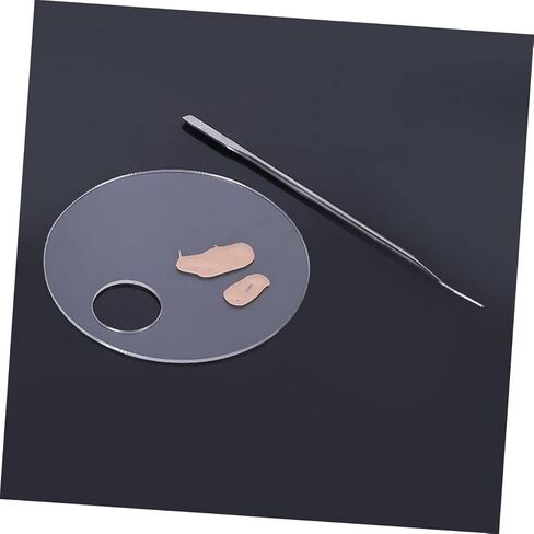 LIFKOME 2 Sets of Acrylic Makeup Mixing Trays for Beauty Salon and Home Use Adjustable Size Includes Mixing Tools for Eyeshadow and Nail Art in Kuwait