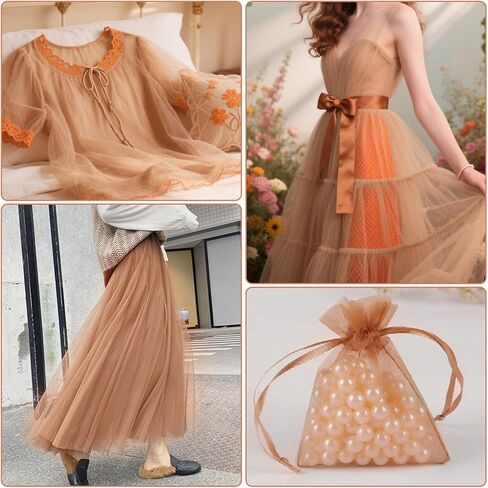 4-Way Stretch Mesh Fabric Polyester Spandex Power Mesh 60 Inch by 1 Yards Lightweight Sheer Fabric Ideal for Swimwear, Sportswear, Dance, and Lining (Dark Nude) in Kuwait