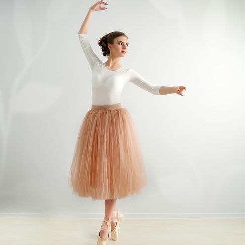 4-Way Stretch Mesh Fabric Polyester Spandex Power Mesh 60 Inch by 1 Yards Lightweight Sheer Fabric Ideal for Swimwear, Sportswear, Dance, and Lining (Dark Nude) in Kuwait