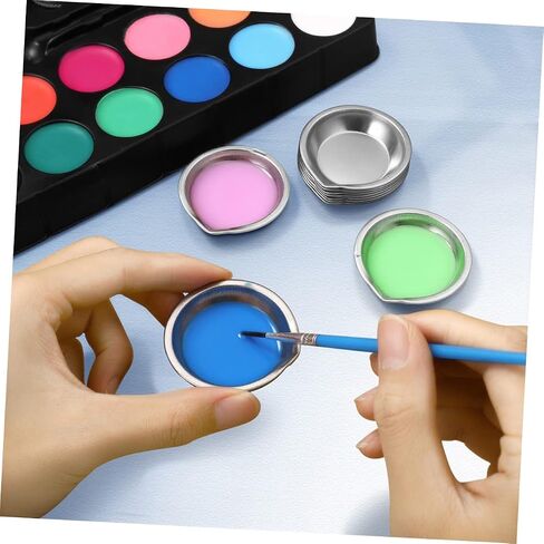 Uonlytech 18pcs لوحة ألوان مائية صواني الطلاء صينية الطلاء القابلة لإعادة الاستخدام للفنانين اللوازم المدرسية in Kuwait