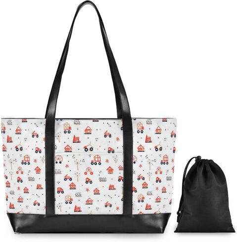 Car Tractor Farm Mill Trailer Haystack Trendy Travel Bag for Women with Zipper Nurse Work Bags for Ladies with cartera para laptop de mujer in Saudi Arabia