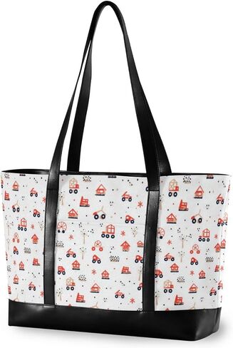 Car Tractor Farm Mill Trailer Haystack Trendy Travel Bag for Women with Zipper Nurse Work Bags for Ladies with cartera para laptop de mujer in Saudi Arabia