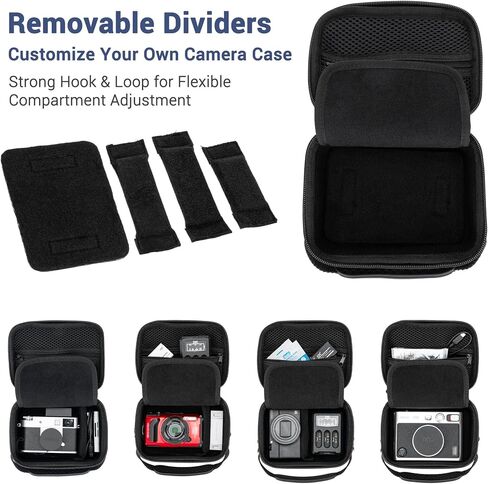 Hard Belt Camera Travel Case with Shoulder Strap Carabiner,Compact Camera Pouch for G7X Mark II Olympus TG-7 TG-6 TG-5 TG-4 Ricoh GR3 GR3X HDF Sony ZV-1 II ZV1 ZV-1F RX100 VII VI VA IV III II & More in Saudi Arabia