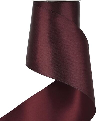 Huihuang White Satin Wired Ribbon 4 بوصة شريط عيد ميلاد أبيض عريض لزخارف الأشجار ، أكاليل الزهور ، أقواس كبيرة ، إكليل ، غلاف الهدايا ، مصنوعات منزلية- مستمر 10 ياردات in Kuwait