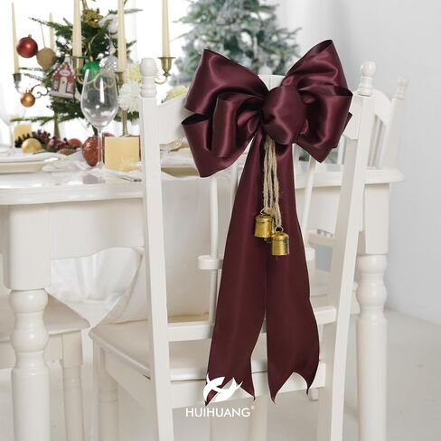 Huihuang White Satin Wired Ribbon 4 بوصة شريط عيد ميلاد أبيض عريض لزخارف الأشجار ، أكاليل الزهور ، أقواس كبيرة ، إكليل ، غلاف الهدايا ، مصنوعات منزلية- مستمر 10 ياردات in Kuwait