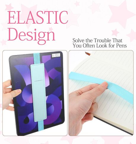 3Pcs Book Pen Holder, Adjustable Pen Holders for Notebooks, PU Leather Pencil Case with Adjustable Band, Pencil Holder Case for Bible, Notebook, Planners, Binders and Books in Saudi Arabia