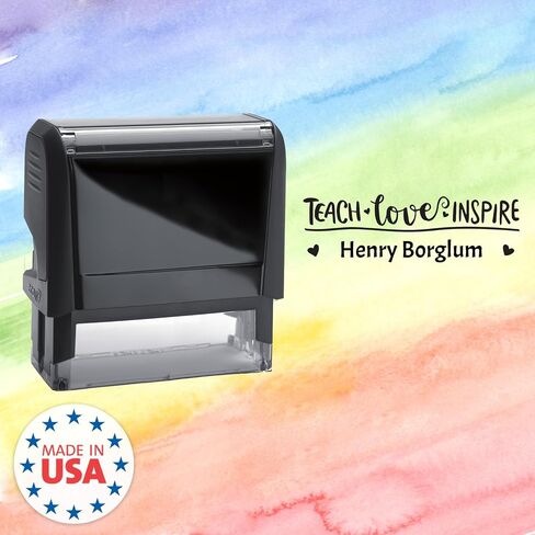 Likes This Emoji Custom Teacher Stamp/Self Inking Student Work Stamper/Personalized Thumbs Up Black Imprint/Homework and Worksheet Stamp/Made in USA in Kuwait