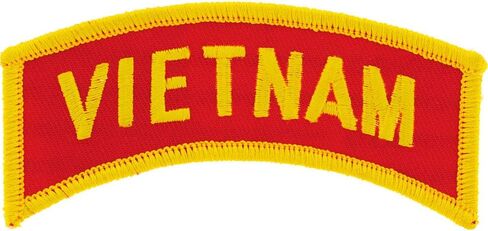 United States Military Vietnam Tab Embroidered Patch, with Iron-On Adhesive (Red and Yellow) in Saudi Arabia