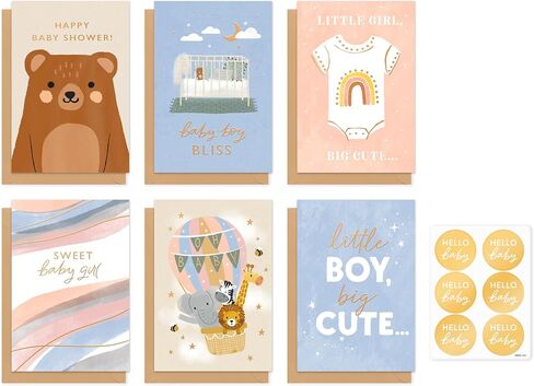 American Greetings 6-Count Baby Celebrations Card Bundle with Envelopes- Baby Shower and Congratulations in Saudi Arabia
