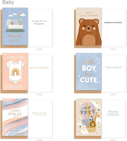 American Greetings 6-Count Baby Celebrations Card Bundle with Envelopes- Baby Shower and Congratulations in Saudi Arabia