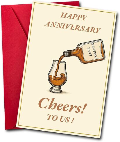 Cute Anniversary Card with Envelope – Otter Couple Design, Funny Romantic Greeting Card for Husband, Wife, Boyfriend, or Girlfriend – Love Card for Wedding Anniversary & Valentine’s Day in Saudi Arabia