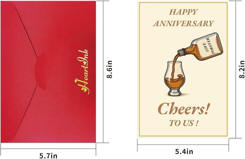 Cute Anniversary Card with Envelope – Otter Couple Design, Funny Romantic Greeting Card for Husband, Wife, Boyfriend, or Girlfriend – Love Card for Wedding Anniversary & Valentine’s Day in Saudi Arabia