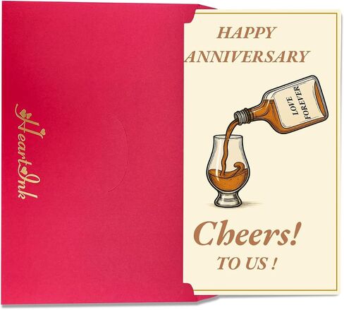 Cute Anniversary Card with Envelope – Otter Couple Design, Funny Romantic Greeting Card for Husband, Wife, Boyfriend, or Girlfriend – Love Card for Wedding Anniversary & Valentine’s Day in Saudi Arabia