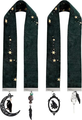 هدايا مرجعية Crow Fantasy - 2 PCS RIBBON VELVET فريدة من نوعها علامة كتاب أسود لمحبي القراءة نساء in Kuwait