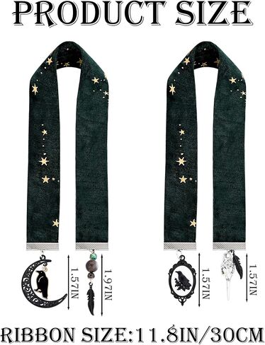هدايا مرجعية Crow Fantasy - 2 PCS RIBBON VELVET فريدة من نوعها علامة كتاب أسود لمحبي القراءة نساء in Kuwait