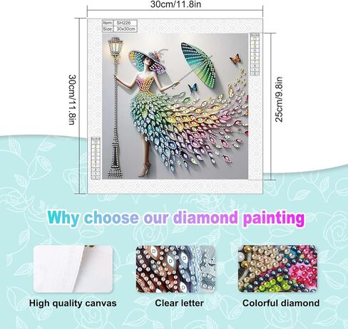 antor Special Shape Diamond Art Kit for Adults – 5D White Blossom Tree Gem Art on Canvas, DIY Diamond Painting with Rhinestones, Paint by Numbers Craft for Beginners in Saudi Arabia