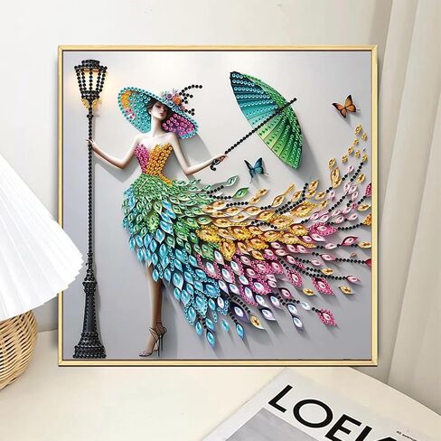 antor Special Shape Diamond Art Kit for Adults – 5D White Blossom Tree Gem Art on Canvas, DIY Diamond Painting with Rhinestones, Paint by Numbers Craft for Beginners in Saudi Arabia