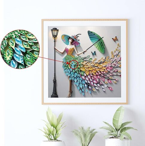 antor Special Shape Diamond Art Kit for Adults – 5D White Blossom Tree Gem Art on Canvas, DIY Diamond Painting with Rhinestones, Paint by Numbers Craft for Beginners in Saudi Arabia
