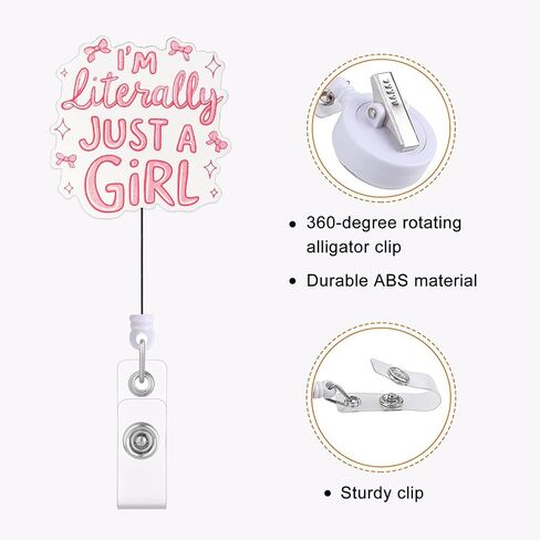 Celokiy Glitter Smile Smile Cenly ، حامل معرّف قابل للسحب من الوردي مع رسالة ملهمة ، الشفاء صعب ولكن أنت كذلك أنت in Kuwait