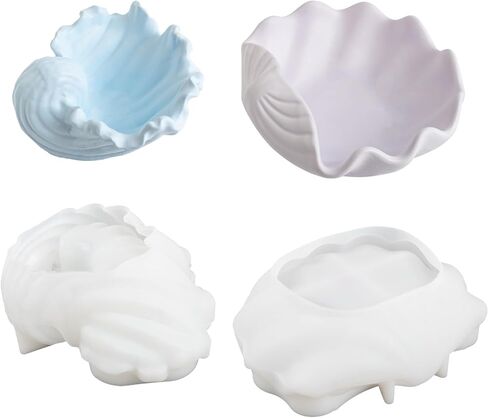 Framendino, 2 Pack Seashell Silicone Mold Conch Candle Mould for DIY Jewelry Plate Storage Crafts in Saudi Arabia