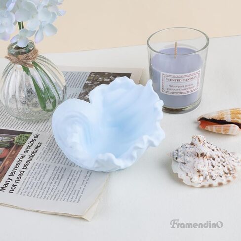 Framendino, 2 Pack Seashell Silicone Mold Conch Candle Mould for DIY Jewelry Plate Storage Crafts in Saudi Arabia