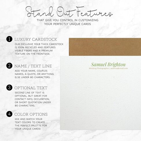 Personalized Note Cards – Custom Flat Stationery Set with Name – Personalized Thank You Cards – Elegant Personalized Stationery for Women (Allison Christie) in Saudi Arabia