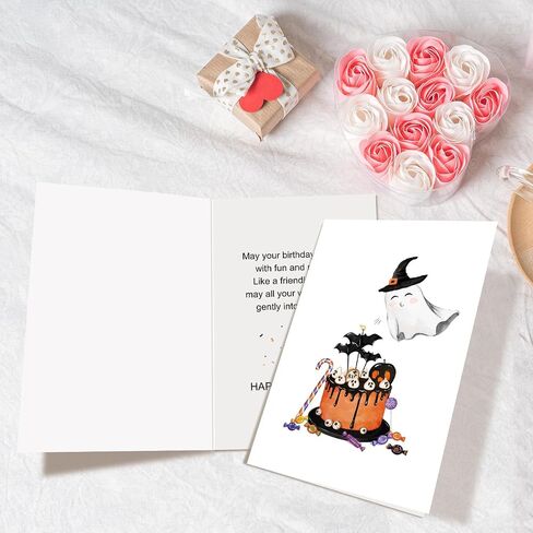 Ghost Halloween Anniversary Card, Spooky Anniversary Card for Husband Wife, Halloween Birthday Cards for Couples Soulmate in Kuwait