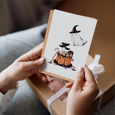 Ghost Halloween Anniversary Card, Spooky Anniversary Card for Husband Wife, Halloween Birthday Cards for Couples Soulmate in Kuwait