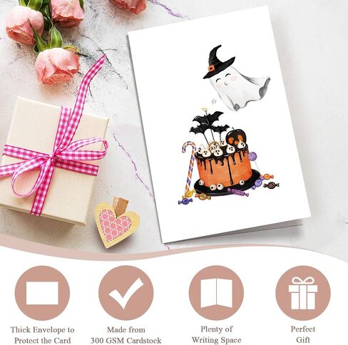 Ghost Halloween Anniversary Card, Spooky Anniversary Card for Husband Wife, Halloween Birthday Cards for Couples Soulmate in Kuwait
