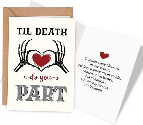 Ghost Halloween Anniversary Card, Spooky Anniversary Card for Husband Wife, Halloween Birthday Cards for Couples Soulmate in Kuwait