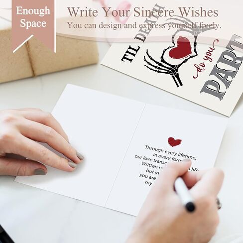 Ghost Halloween Anniversary Card, Spooky Anniversary Card for Husband Wife, Halloween Birthday Cards for Couples Soulmate in Kuwait