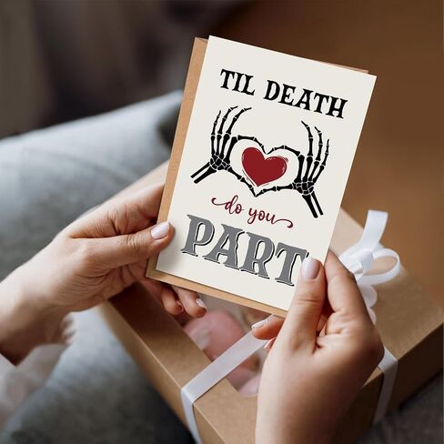 Ghost Halloween Anniversary Card, Spooky Anniversary Card for Husband Wife, Halloween Birthday Cards for Couples Soulmate in Kuwait