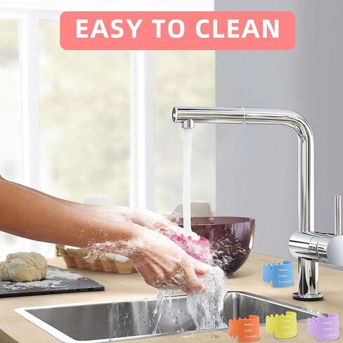 6 أجهزة كمبيوتر قابلة لإعادة الاستخدام من سيليكون زجاجة أطفال علامات وفرق كأس Sippy للرعاية النهارية - مجموعة مكافحة للماء وإعادة استخدام ملصقات الأسماء مع علامة قابلة للمحو (6 ألوان + علامة) in Kuwait