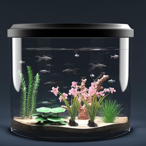 NoLitoy 2pcs زخرفة خزان الأسماك الواقعي ، نباتات بلاستيكية وردية البنفسجي Betta Betta Fish Cann in Kuwait
