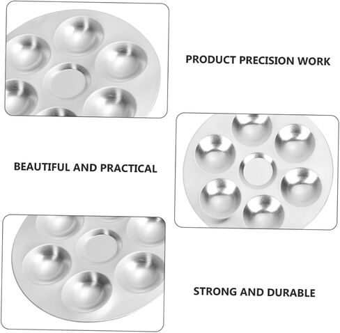 Angoily 2pcs Stainless Steel Painting Palette for Watercolor Durable Pigment Tray for Artists Students and Mixing and Separating Colors Crafts and DIY Projects in Saudi Arabia