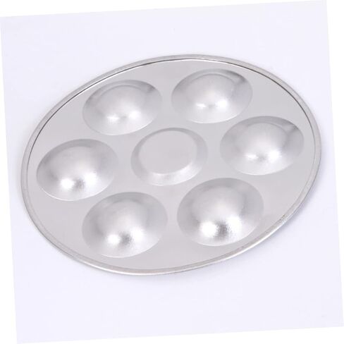 Angoily 2pcs Stainless Steel Painting Palette for Watercolor Durable Pigment Tray for Artists Students and Mixing and Separating Colors Crafts and DIY Projects in Saudi Arabia