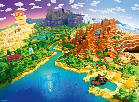 Ravensburger Minecraft 500 Piece Jigsaw Puzzle | Premium Quality Made in Europe | FSC Certified Materials in Saudi Arabia