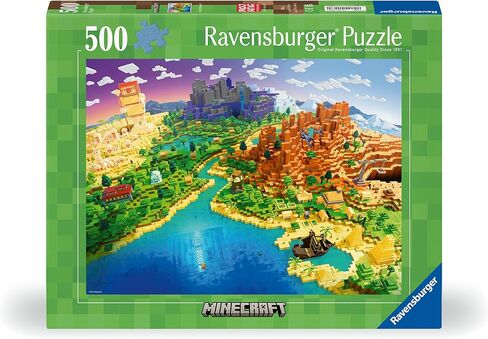 Ravensburger Minecraft 500 Piece Jigsaw Puzzle | Premium Quality Made in Europe | FSC Certified Materials in Saudi Arabia