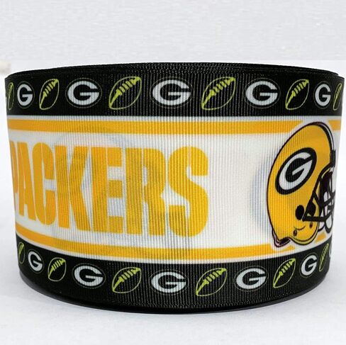 Grosgrain Ribbon 3" Football Sports Printed Per Yard in Saudi Arabia