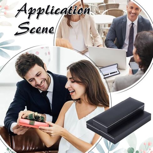 BENECREAT 6 Pcs Black Pen Gift Box, 6.9x2.3x1 Inch PU Leather Penbox, Empty Long Fountain Pen Box for Packaging, Back to School Season, Graduation Season, Office Supplies in Saudi Arabia