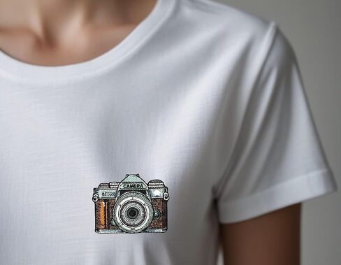3.5" Embroidered Vintage Retro Camera Iron On Patch | Decorative Vintage Retro Camera Applique Iron On/Sew On Patches for Clothing, Hats, Backpacks, Clothes, Jackets in Saudi Arabia