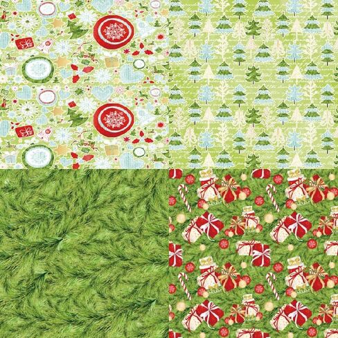 24 Sheets 6'' x 6'' Christmas Scrapbook Paper Winter Theme Cute Pattern One Sided Cardstock for DIY Card Making Decorative Paper (R2444) in Saudi Arabia