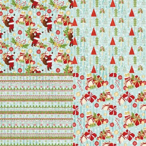 24 Sheets 6'' x 6'' Christmas Scrapbook Paper Winter Theme Cute Pattern One Sided Cardstock for DIY Card Making Decorative Paper (R2444) in Saudi Arabia
