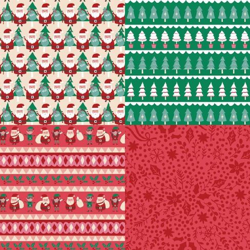 24 Sheets 6'' x 6'' Christmas Scrapbook Paper Winter Theme Cute Pattern One Sided Cardstock for DIY Card Making Decorative Paper (R2444) in Saudi Arabia