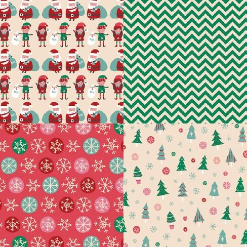 24 Sheets 6'' x 6'' Christmas Scrapbook Paper Winter Theme Cute Pattern One Sided Cardstock for DIY Card Making Decorative Paper (R2444) in Saudi Arabia